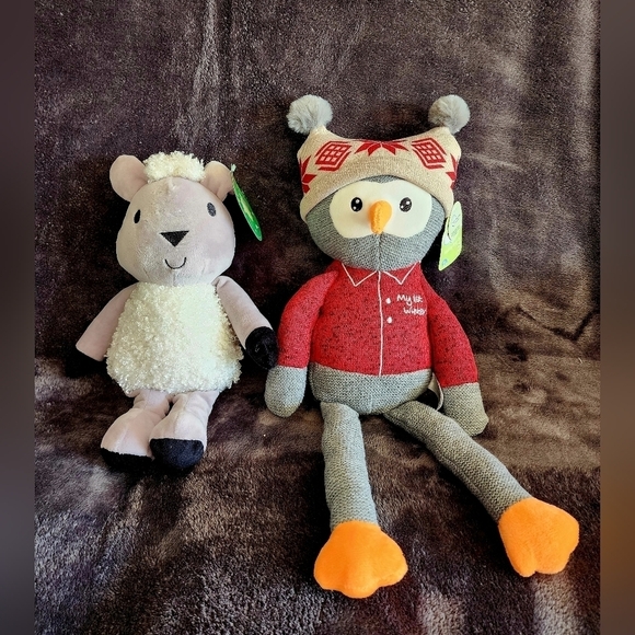 Other - New unisex plush toys bundle of winter fox and Easter sheep